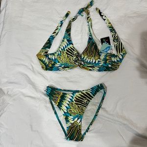 Peacock Print Bikini 2 piece